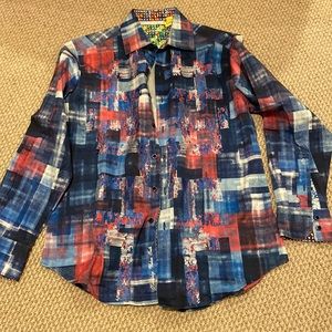 Medium Robert graham funky button down mens medium